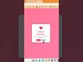 I Built a Surprise Website to Impress My GF ❤️ | HTML CSS JavaScript #coding #htmlcss #shorts