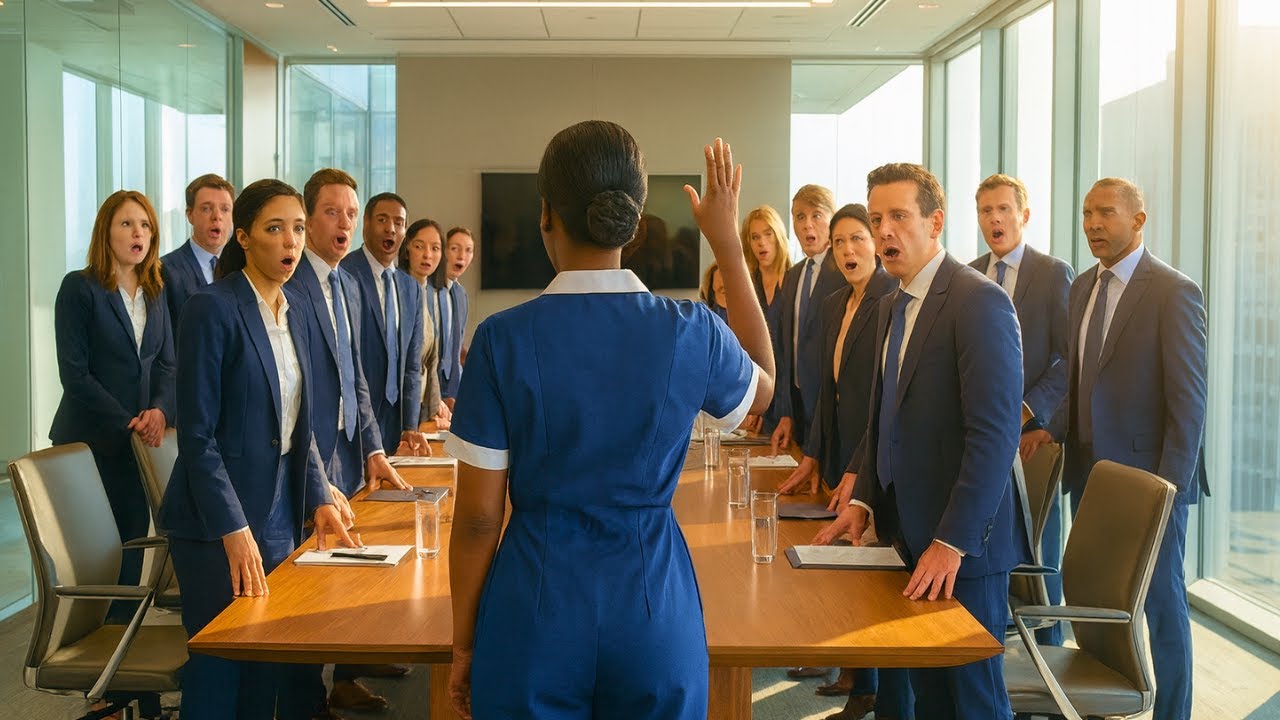 LAISSEZ MOI TRADUIRE !  A Dit La Femme De Ménage Pour Sauver Son Patron Absent De La Réunion...