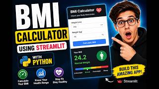 Build a BMI Calculator in Python Using Streamlit | Easy Project