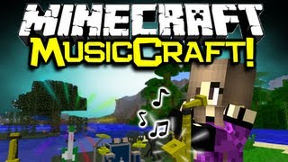 Minecraft MUSICCRAFT MOD Spotlight - EPIC In-Game Instruments! (Minecraft Mod Showcase)