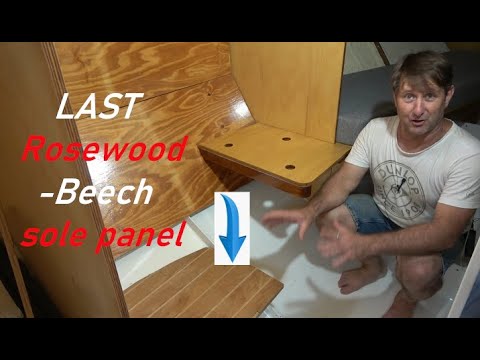 Building my steel sailing yacht Ep.99 The LAST Rosewood-Beech sole panel 🌳👨‍🔧