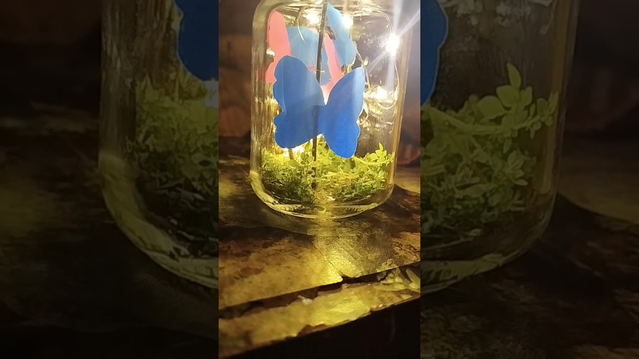 Butter fly jar craft 
