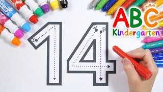 Let's learn about the number 14 | Reading and writing numbers | learn how to count