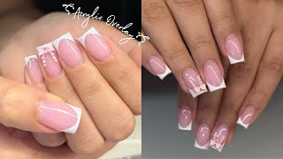 Watch me do nails ~ Acrylic Overlay & French Tips (Acrylic Nails Tutorial) Whats An Acrylic Overlay