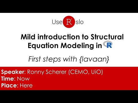 R을 사용한 SEM (Structural Equation Modeling)에 대한 간단한 소개