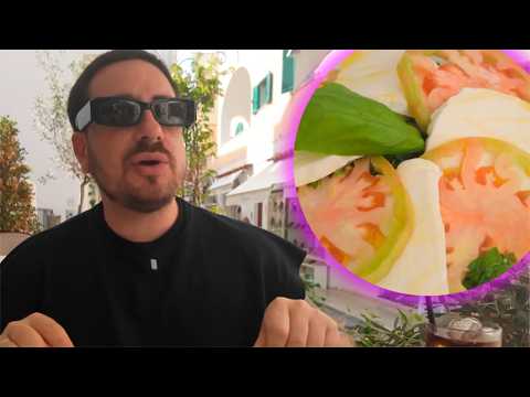 Where it all began: Fede Bal treats himself to the real Caprese salad