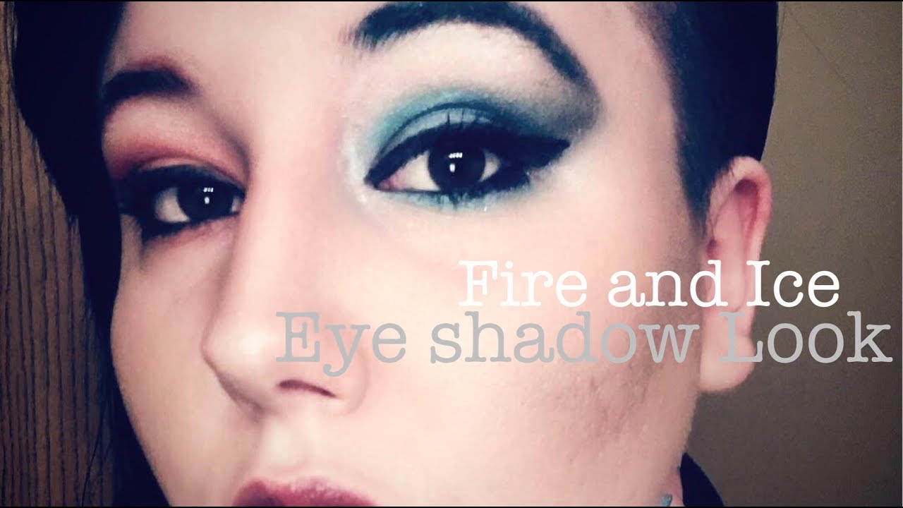 Fire and Ice Eye shadow Look - Blue and Red Eye shadow Look - Makeup Tutorial