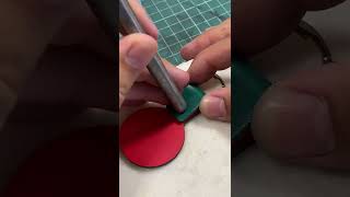 Making leather keychains from scrap leather #shorts #asmr #handmade
