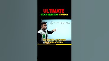 How to Select Stocks for Intraday Trading?🔥PRO Stock selection 😎