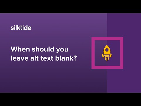 When should you leave alt text blank? - Web accessibility FAQ - Silktide