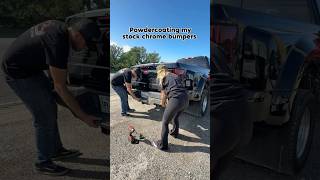 Answering some common questions about how to powder coat chrome bumpers! #powdercoating