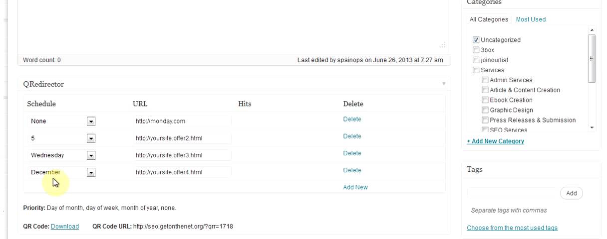 One Qr Code Multiple Web Pages !
