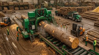 Inside a Massive Pine Wood Factory: From Raw Logs to High-Precision Timber Planks (Full Process)