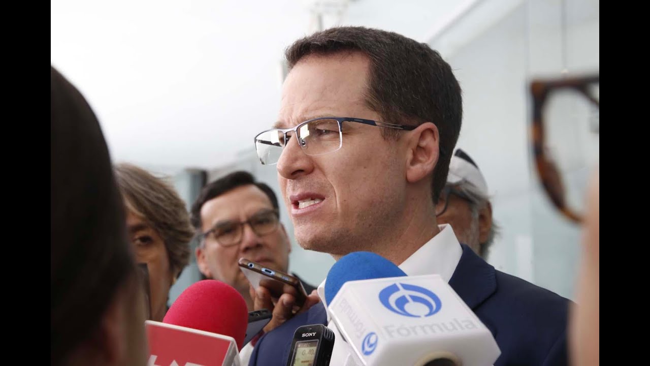 Entrevista al coordinador del PAN, Ricardo Anaya Cortés, en el Patio del Federalismo