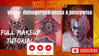 Vecna, demogorgon, pennywise x vecna full makeup tutorial