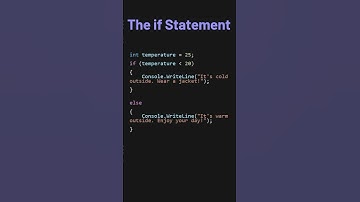 The If Statement in C# #coding #programming #Csharp #if #conditionals #codebite