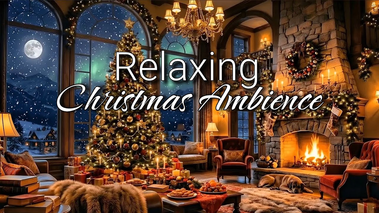 ⭐ Relaxing Christmas Ambience ️ Cozy Fireplace & Soft Piano Music for ...
