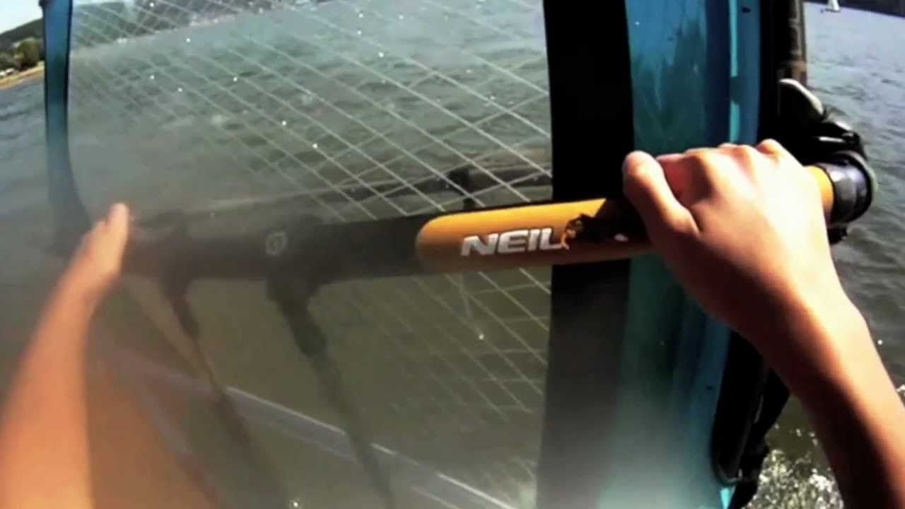 GoPro Windsurfing without a harness on Lipno YouTube