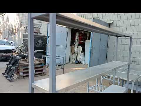 Стелаж з нержавіючої сталі б в, стелажі для сушіння посуду б/в, видео 1