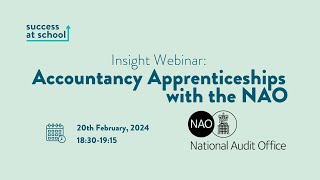 Accountancy Apprenticeships with the NAO