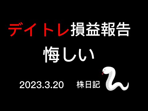 デイトレ　損益報告　株は難しいですね…