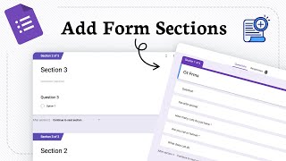 How to Add Sections Google Forms (set up section layout)