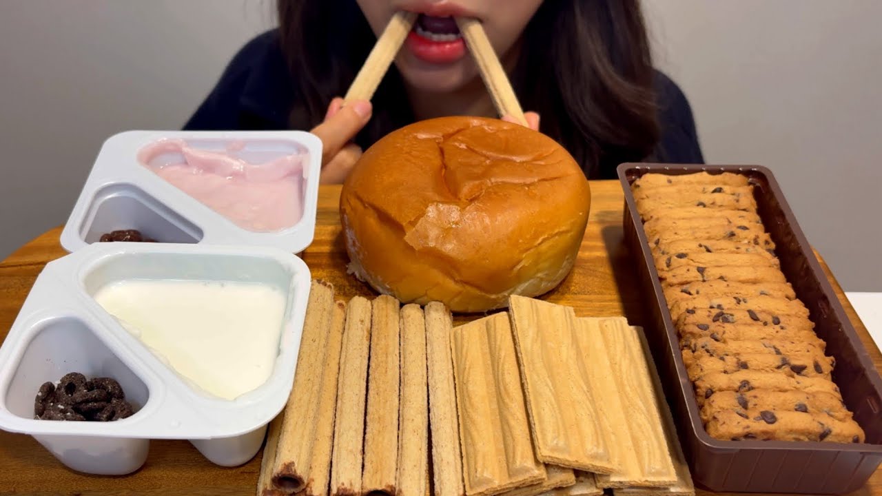 연세우유 크림빵, 초코칩쿠키, 쵸코하임, 통크, 크런키 초코바, 마이픽까지!! 디저트먹방 ASMR
