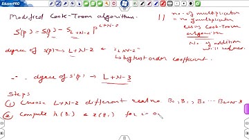 lec 40 Modified Cook Toom algorithm
