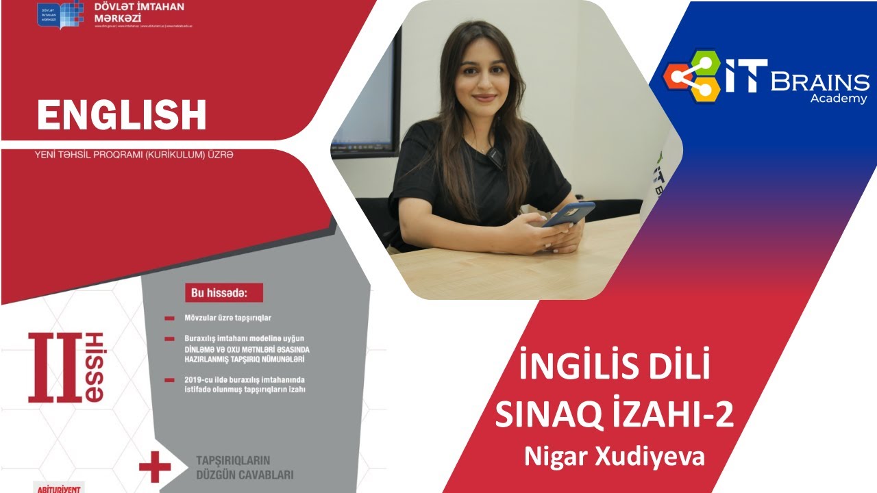 İNGİLİS DİLİ | ABİTURİYENT | SINAQ İZAHI-2 | (NİGAR XUDİYEVA)