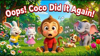 Oops! Coco’s Big Funny Mistake | Cute Baby Monkey Cartoon for Kids 🐒🤣