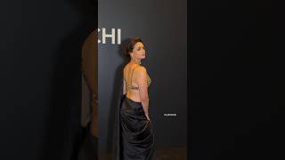 Alia Bhatt Super Black Saree Y Look