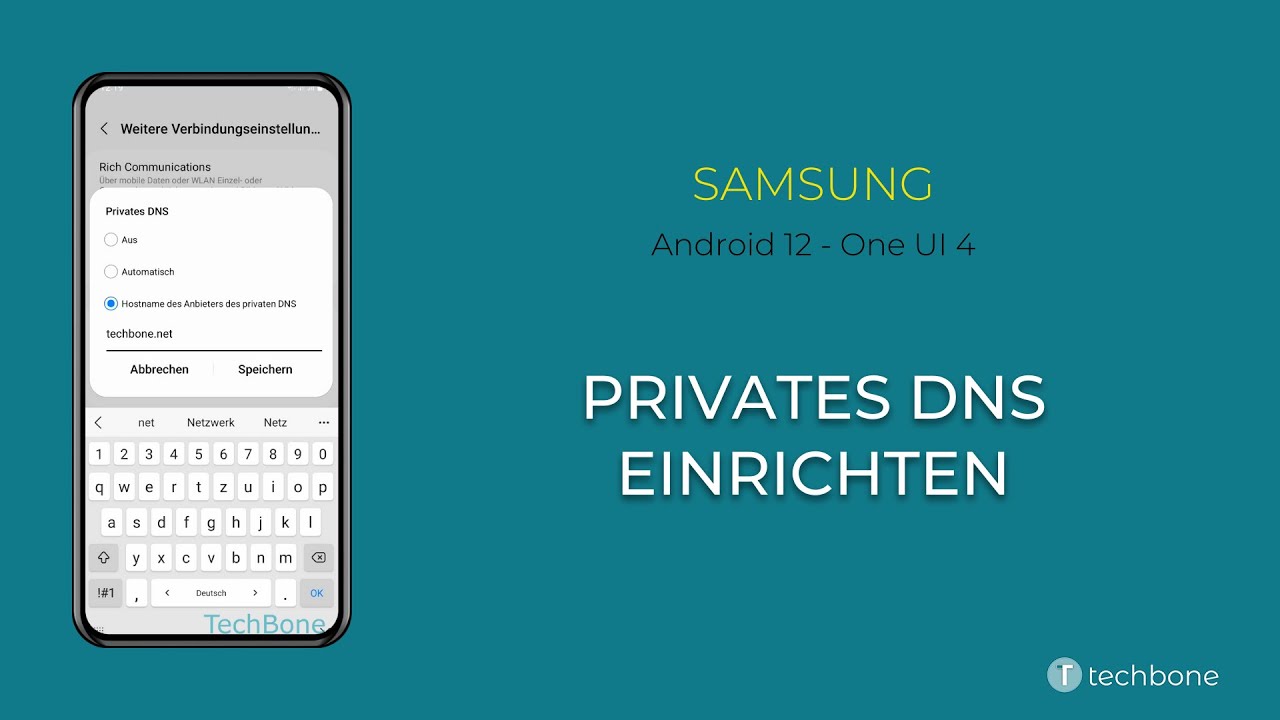Privates DNS einrichten - Samsung [Android 12 - One UI 4]
