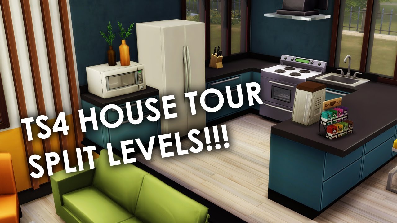 Sims 4 split level house!!! Platforms!!! YouTube