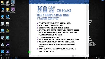 How to make UEFI Bootable Usb Flash Windows 7 8 10