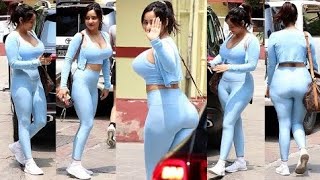 Neha Sharma Flaunts Her Huge Figur In Blue Sports Br With Tight Pant With Aisha