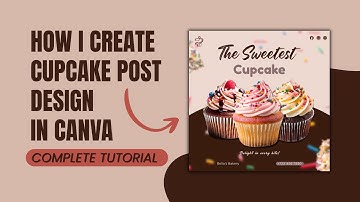 Cupcake Poster Design in Canva | Sweet Bakery Ad Design Tutorial