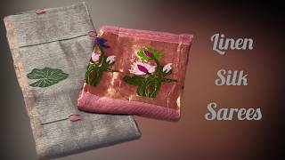 Linen Silk Sarees | Lightweight Elegant Collection | Free Shipping Pan-India