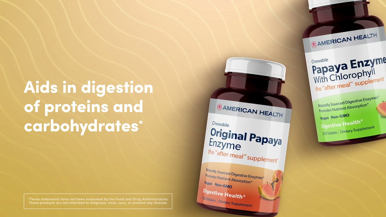American Health Papaya Digestive Enzymes YouTube