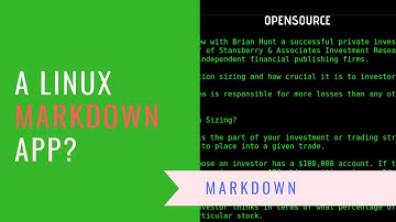 The best Markdown app for Linux?