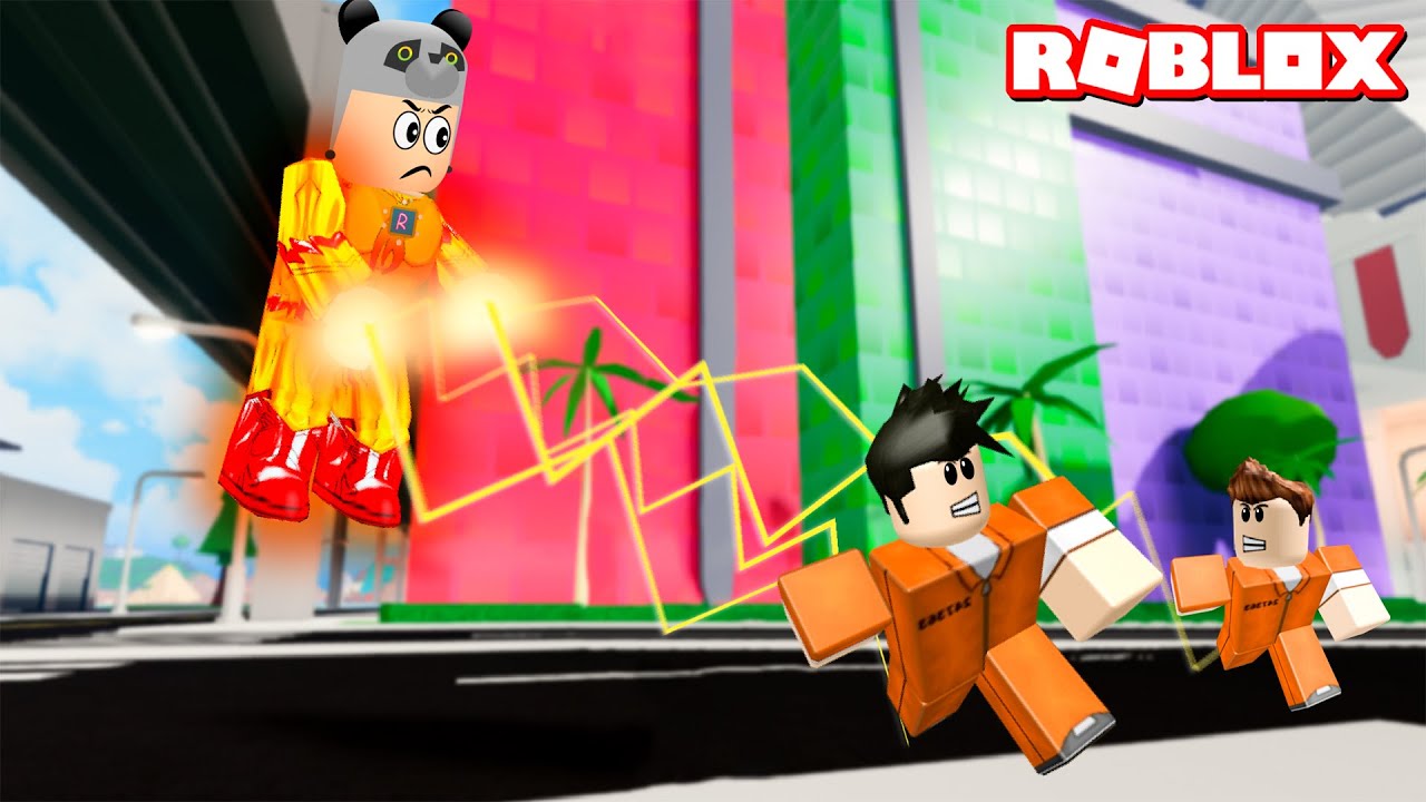 Super Kahraman Oldum Herkesi Yakaladim Ates Adam Roblox Mad City Youtube