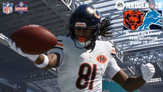 Madden 26 Chicago Bears vs Detroit Lions WEEK 17 (Madden 27 Updated Roster) Sim 2026 Game Play
