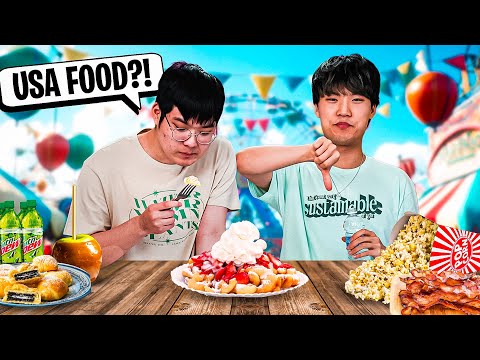 Pro Gamers try Carnival Food for the First Time...