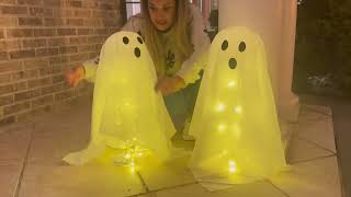 Review of the Halloween Ghost decor with String Lights
