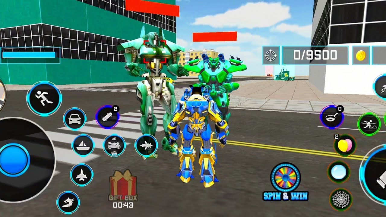 Dragon Car Robot Transform #6 - Police Robot Game | IOS/Android Gameplay