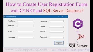 How to Create User Registration Form in C#.NET Using SQL Server Database? [With Source Code]