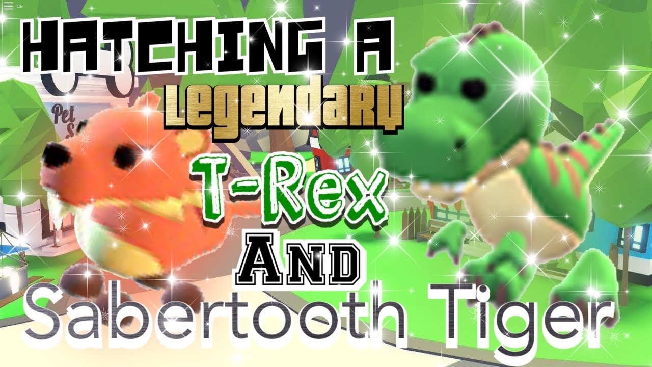 Hatching New ROBLOX Adopt Me Fossil Eggs ~ Legendary T-Rex & Ultra Rare Saber Tooth Tiger!