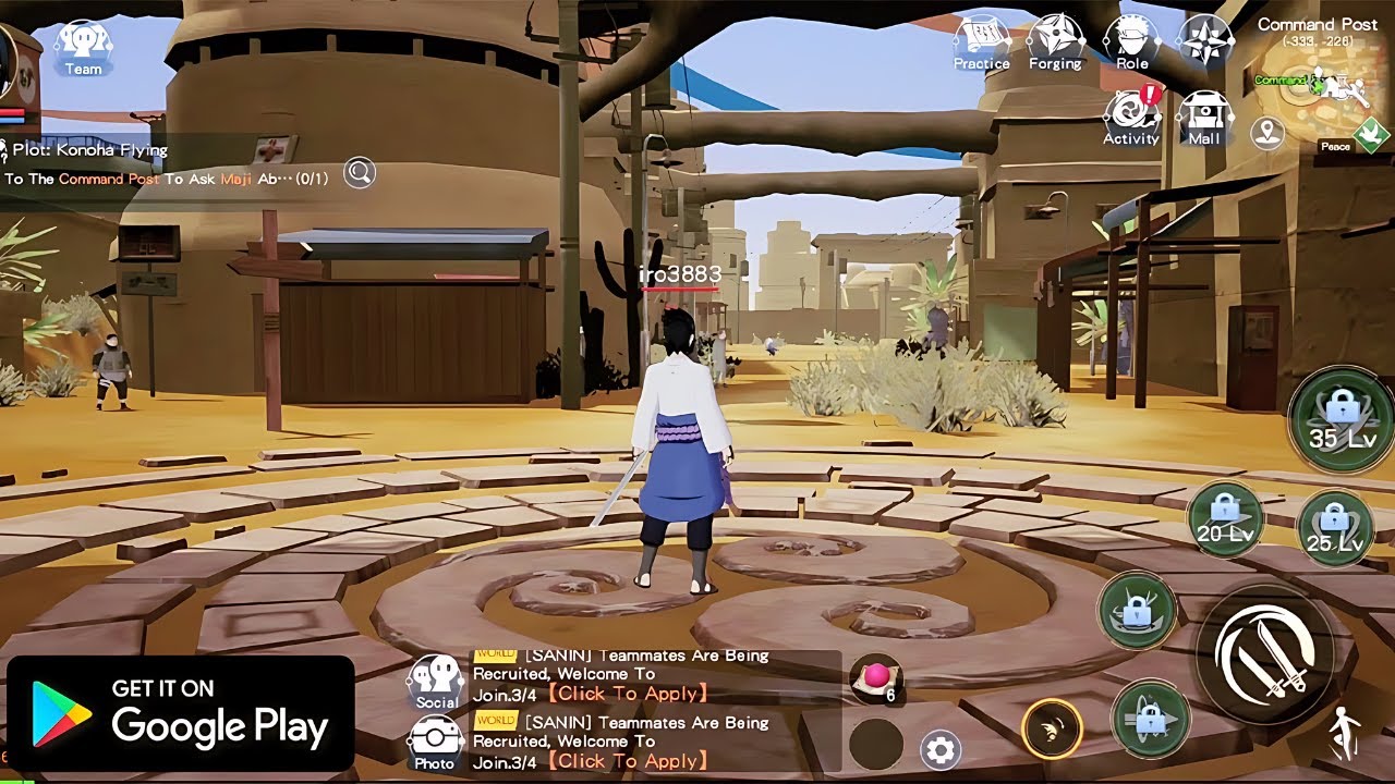 Naruto Shippuden Gameplay [CBT] | Anime MMORPG (Android)