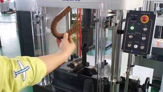 Dual test space rebar cold bending testing machine