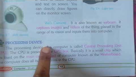 Class 7/8th Computer (Chapter 2) Input, Output and Storage Devices