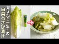 チューブで簡単「白菜のワサビ漬け」わさびの爽やかな辛みが美味しい!白菜漬け・作り置き・ご飯のお供・ワサビ漬け